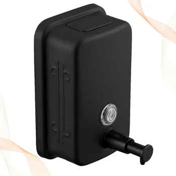 

1Pc 500ML Stainless Steel Wall-mounted Soap Dispenser Soap Dispenser Box Manual Hand Sanitizer Bottle (Black)
