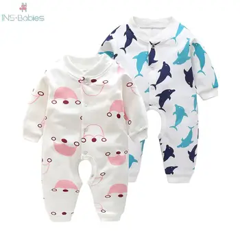 

2020 New Baby Summer Clothes Infant Animal Costumes Newborn Baby Boys Dolphin Style Rompers Girls Pink Animal Climbing Jumpsuit