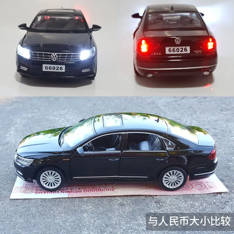 1/32 масштаб моделирование литья под давлением Volkswagen Passat классический автомобиль сплав литье под давлением модель звуковой светильник вытяните назад игрушки детские игрушки
