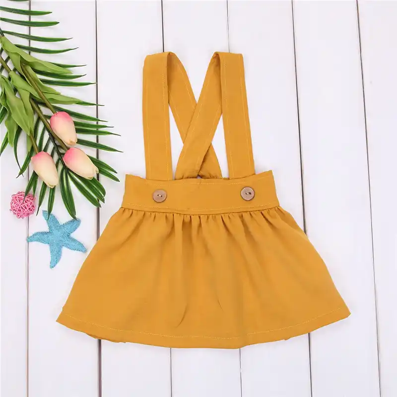 yellow skirt overalls