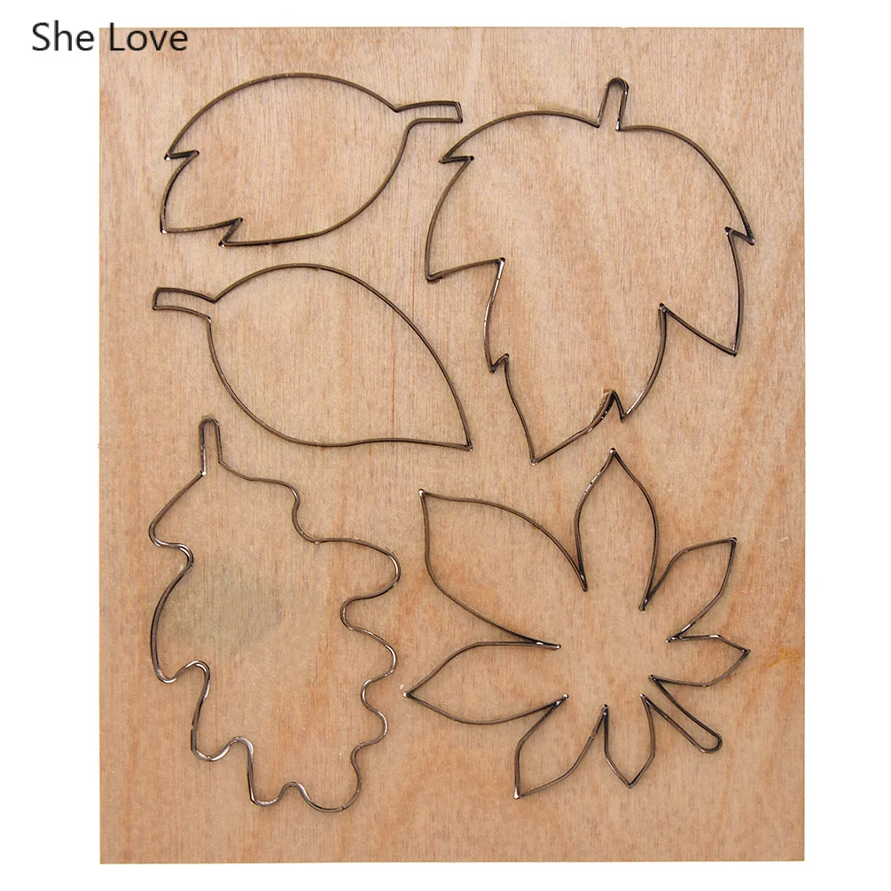 09 She Love Star Moon в форме листа металлические кожаные режущие Штампы деревянные штампы режущие формы Diy кожаные штамповки ручной работы инструменты - Цвет: 09