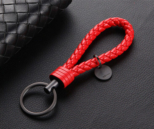 Retro Leather Rope Weave Braided Strap Keychain Keyring Car Key Chain Ring Key Fob Sling Jewelry Gift