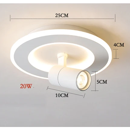 Светодиодный светильник для прихожей, светодиодный потолочный светильник для коридора/коридора, современные прожекторы, скандинавские лампы для дома и входа - Цвет корпуса: G  white
