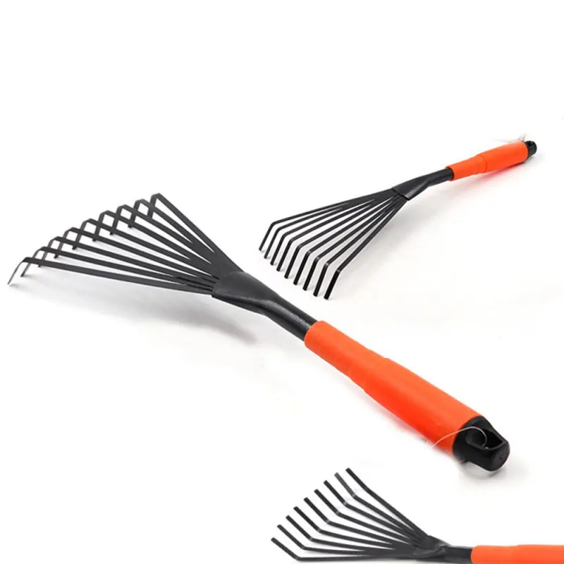 16 inch Professional Portable 9 Teeth Durable Garden Rake Fan Leaf Digging Home Agriculture for Home Garden Transplanting Tool 1