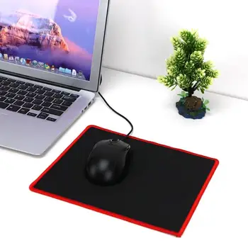 

25x21cm Mouse Pad Black Red Lock Edge Rubber Speed Gaming Mouse Pad for PC Laptop Computer Gaming Office Household Mouse Mat