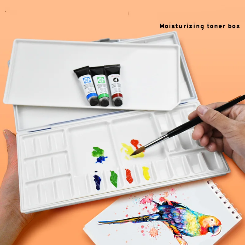 18/26/33 Grids Professional Moisturizing Watercolor Painting Palette Empty Watercolor Palette Paints Tins Box for Art Supplies