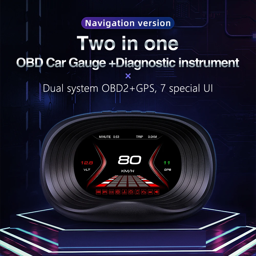 WiiYii P20  HUD GPS ׺̼ OBD2 ĳ, º ǻ,  ̺ GPS ׺̼ ӵ , 2  1