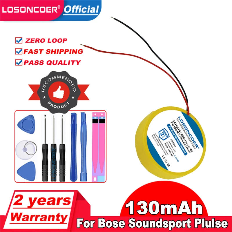 LOSONCOER 130mAh CP1654 A3 For Bose Soundsport Plulse Wireless Bluetooth Headset Battery LIR1654 Li-ion Rechargeable | Мобильные