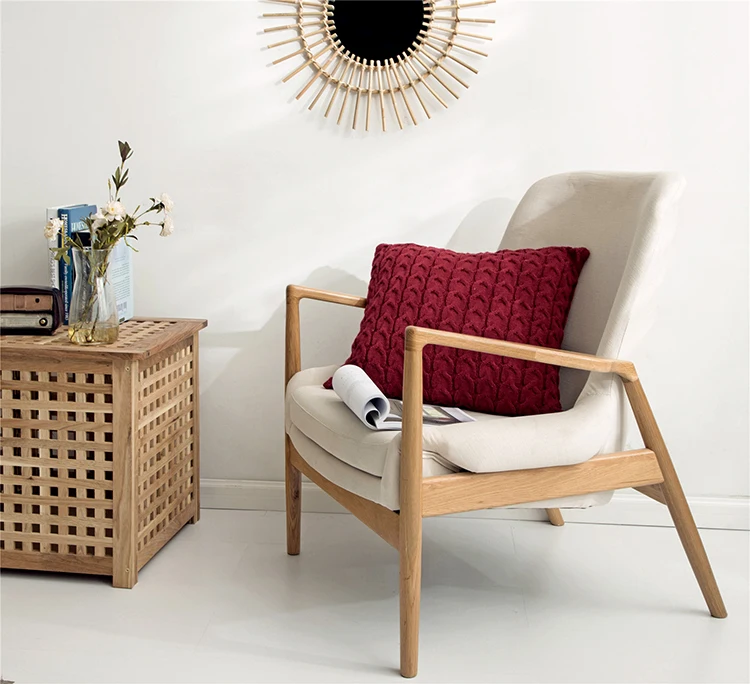 双麻花拉链靠枕套RJ90014(8)