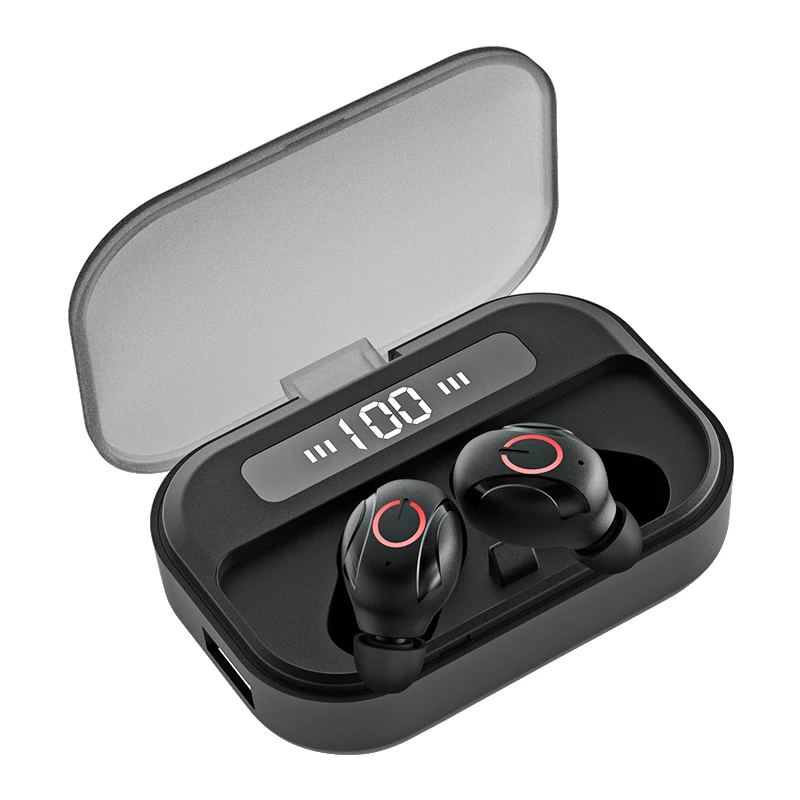 T8 Wireless Bluetooth Earphone IPX7 Waterproof TWS LED Power Digital Display Mini colorful Headphones With 1500mAH Charging Box
