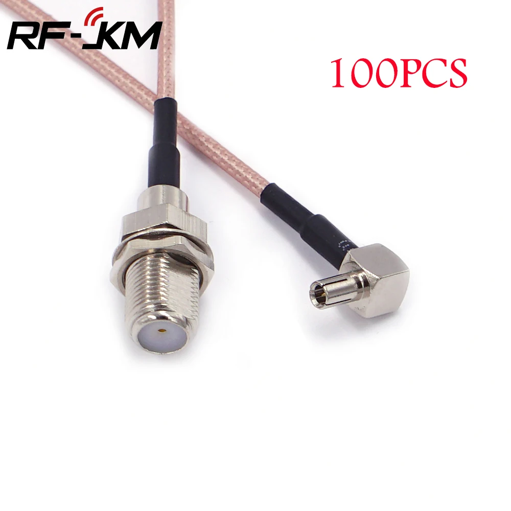 100pcs TS9 Male To F Female nut bulkhead RG316 Pigtail Cable Huawei Modem 15cm