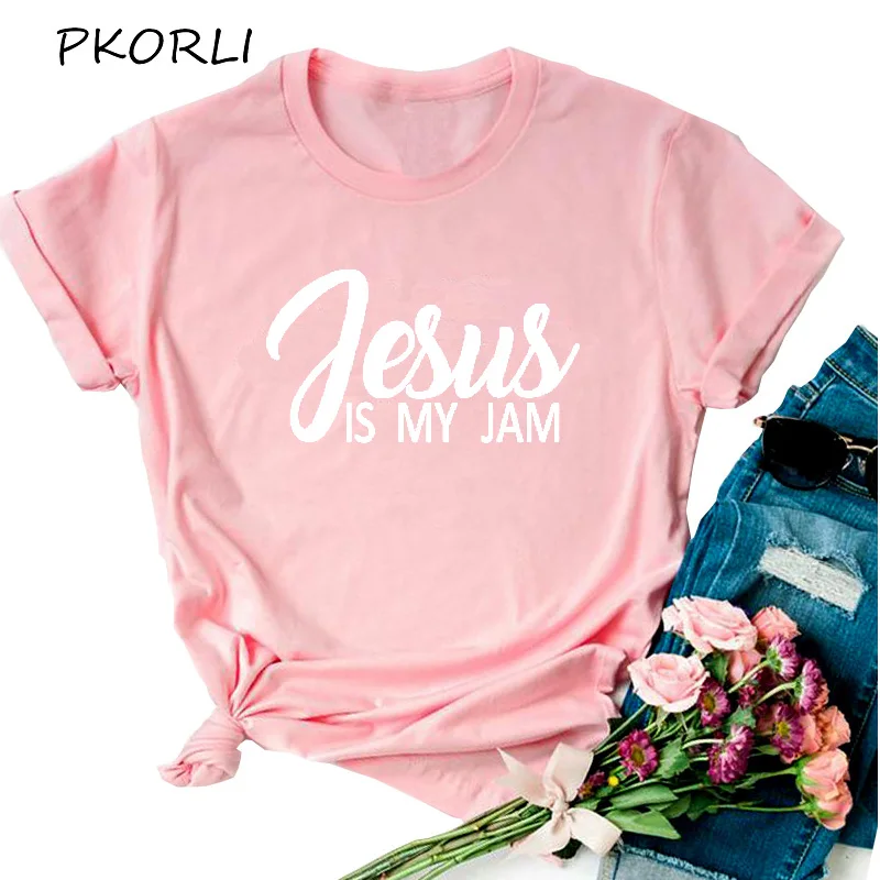 Женская футболка с надписью Jesus Is My Jam Вера религия Прямая поставка S-XXXL | одежда