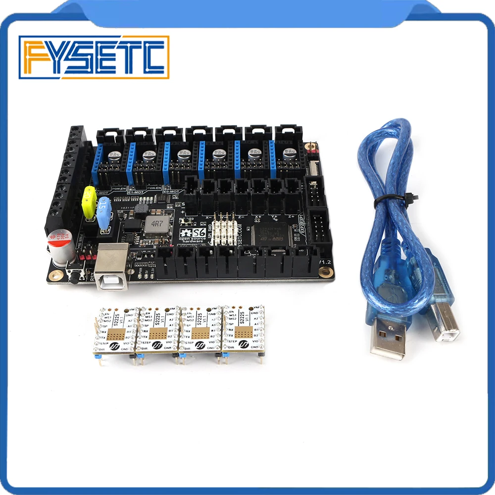S6 V1.2 плата управления 32 бит VS F6 V1.3 SKR V1.3 с 4 шт. TMC S2225 TMC2225 драйвер для Uart Летающий провод MX разъем