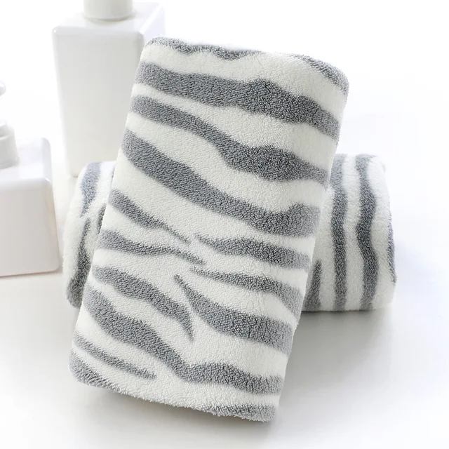 C Zebra Stripe Towels, Microfiber Face Towel