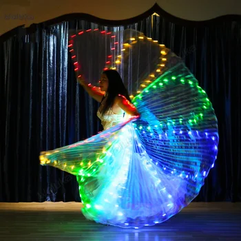 

LED Glowing Five-Color Dance Wings Color Wings Glowing Props Belly Dance Glowing CD50 W02
