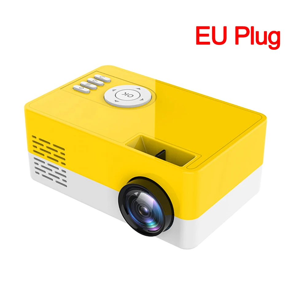 EU Plug J15 Мини проектор 1920*1080P поддержка 1080P AV USB sd-карта USB мини домашний проектор портативный мини карманный проектор - Цвет: EU Plug
