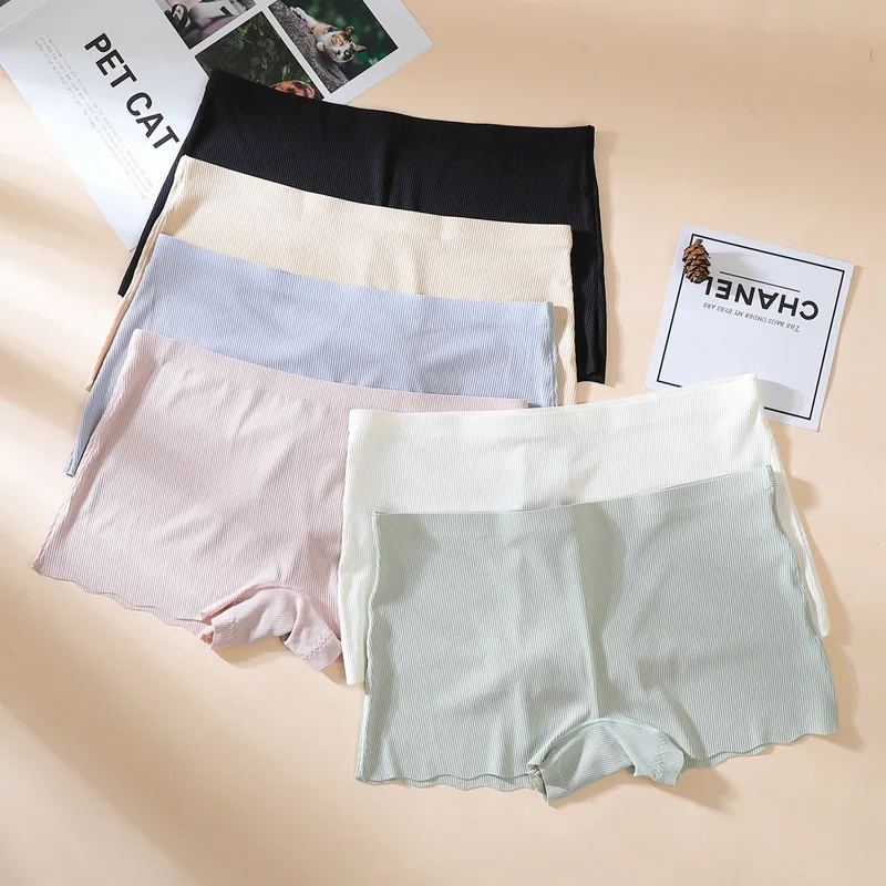 Fashion Ice Silk Boxer Women Breathable Cozy Short Pants Women Sexy