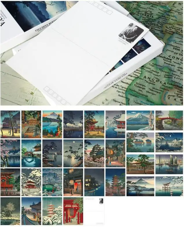 30 Pcs/Set Japanese Tsuchiya Koitsu Painting Photography Postcard INS Style Greeting Cards Message Card DIY Journal Decoration message cards