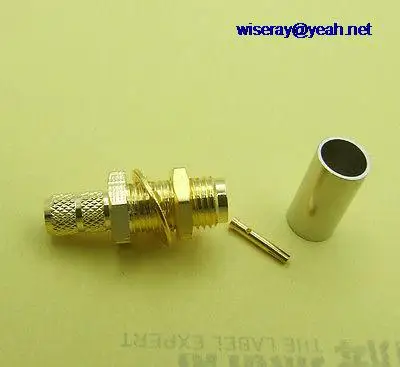 

DHL/EMS 250 sets Copper Gilded SMA female Coaxial crimp for RG142 RG58 Cables Connector-A7