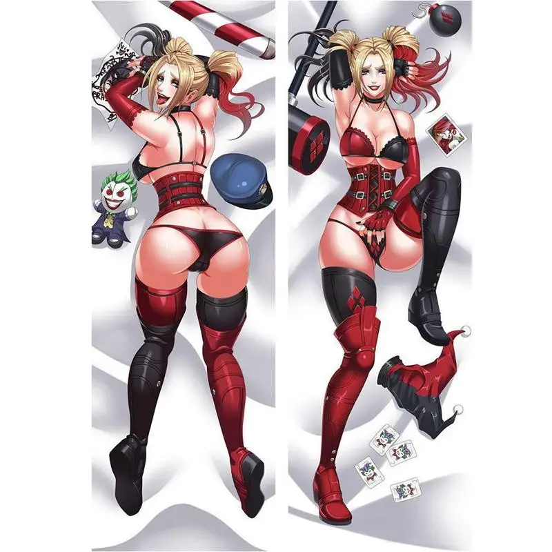 Новый японский аниме косплей отряд самоубийц Harley Quinn бросок отаку дакимакура
