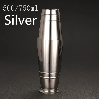 Silver Стиль американского шейкер для Бостонского коктейля Бар Инструмент 500/700 мл - Цвет: Silver