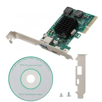

Desktop PCI-E to USB3.1 Expansion Type-A+Type-C Adapter Riser Card for XP/ WIN7/8/8.1/10