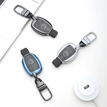 

Aluminium Alloy+TPU Car key Case key cover For Mercedes benz A B R G Class GLK GLA w204 W251 W463 W176