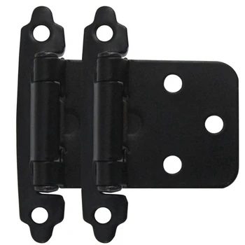 

Hardware 1/2 Inch Face Mount Self Closing Variable Overlay Black Kitchen Door Cabinet Hinges,36 Pack(18 Pairs)