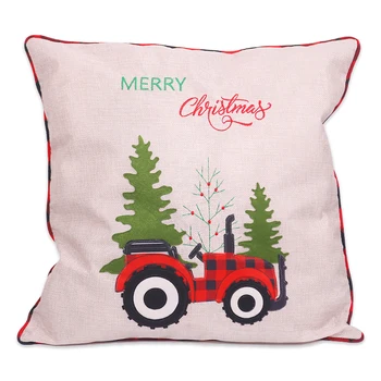 

Elastic Slipcovers Pillow Covers Christmas Pillowcase Pillow Covers Fabric Square Cushion Cover for Creative Gift