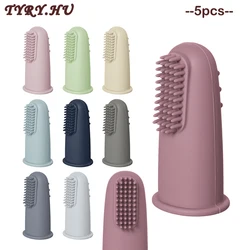 TYRY.HU 5Pcs Baby Soft Finger Toothbrush BPA Free Silicone Infant Tooth Teeth Clean Brush Child Oral Health Care