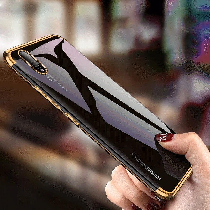Силиконовый чехол для huawei Honor 20 10 10i P Smart P Smart Z Plus P20 Lite P30 Pro V20 прозрачный мягкий чехол из ТПУ - Цвет: Золотой