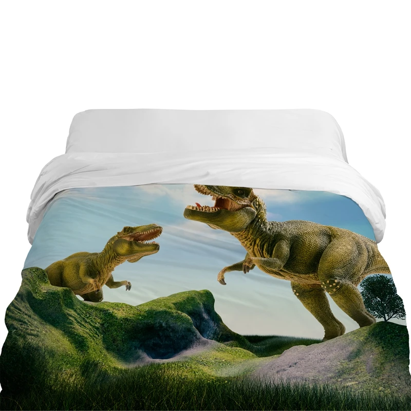 3D мультяшный пододеяльник, одеяло/одеяло 200*200/220x240, пододеяльник для детей/малышей, постельные принадлежности животных гигантский динозавр - Цвет: dinosaur-3