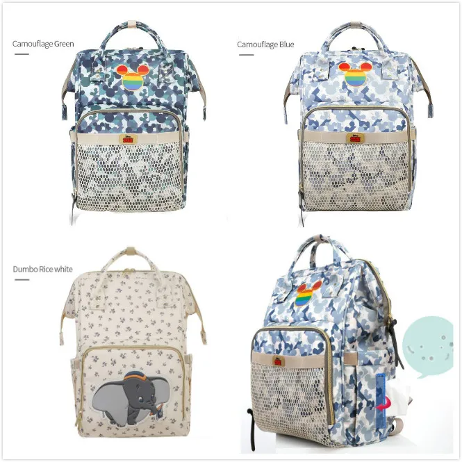 

Disney Mummy Maternity Nappy Bag Brand Large Capacity Baby Bag Travel Mickey Minnie Backpack Designer Nursing Bag for Baby Care