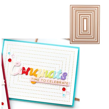 

Embedded Rectangular Frame With Small Round Hole Metal Cutting Dies For DIY Scrapbooking Album Paper Card New Design 2020