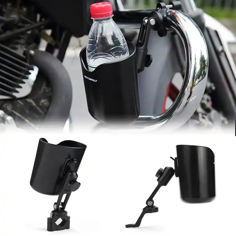 Motorcycle Drink Cup Stand Beverage Holder Crash Bar Stent Motorbike