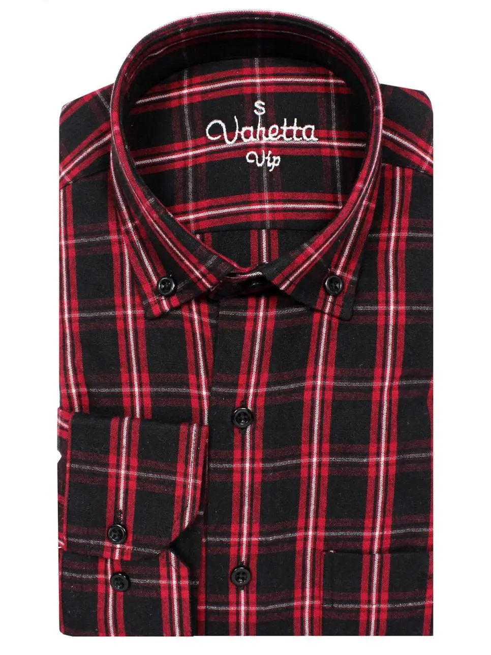 Camisa Negra de manga para hombre, camisa 100 de lana de regular a cuadros rojos, alta calidad, gran nueva Varetta de Turquía|Camisas informales| - AliExpress