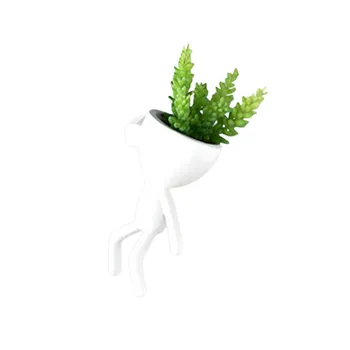 

Cute Flower Pot Indoor Outdoor Simple Nordic style Art Portrait Sculpture Vase Resin Succulent Planter Vase Home Garden Decor