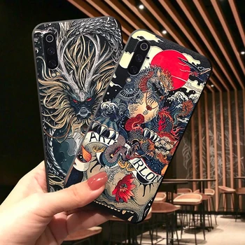 

for Xiaomi Mi 10 9 CC9 A3 Lite 9T 8 SE Mix 3 5G 2s Redmi K30 K20 Note 8 7 Pro 9S Case Embossed 3D Relief Antiscratch Cover