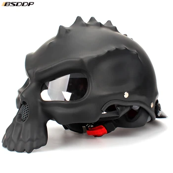 

personality fashion Double Use Helmet Skull Motorcycle Helmet Half Face Helmets Capacetes Casco Retro Casque for Aprilia Ducati