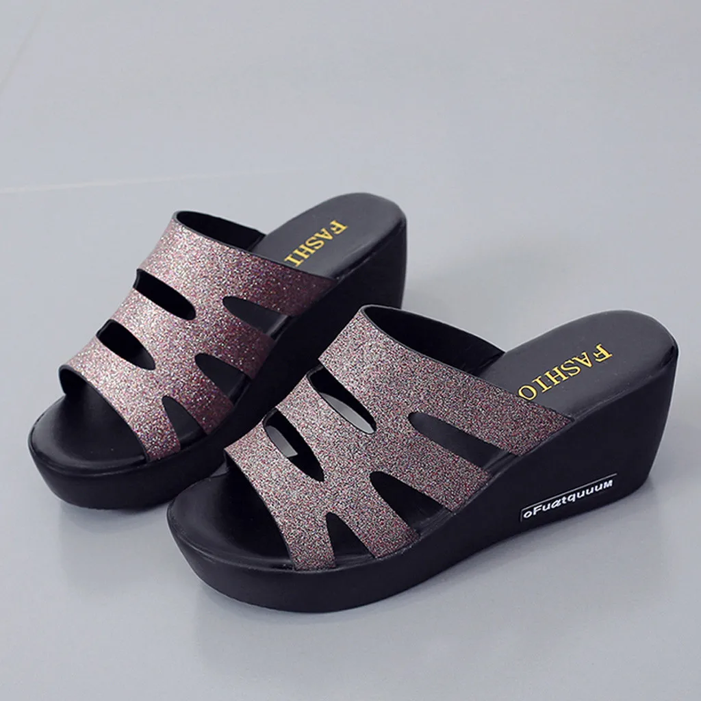 

SAGACE 2020 Retro Slippers Women Shoes Summer Fashion Open Toe Rhinestone Non-slip Breathable Beach Slippers Female Casual Shoes