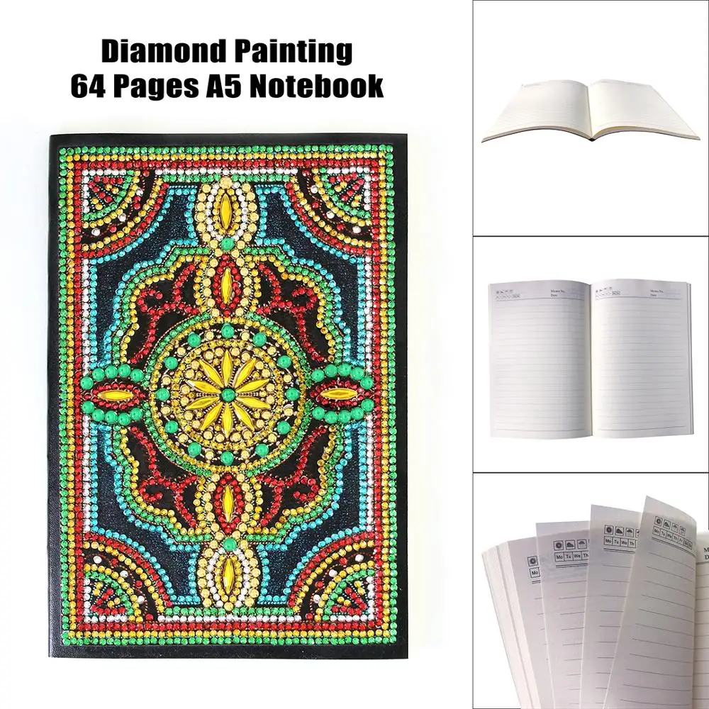 

DIY Diamond Painting Notebook 64 Pages Size A5 Special Shaped Totem Diamond Mosaic Diary Book Diamond Embroidery Arts & Crafts