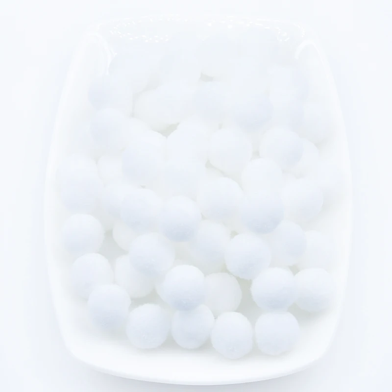 15mm 16white 188pcs Красный, белый, зеленый помпон, меховые поделки, мягкие помпоны для рукоделия, помпоны, Рождественский Декор, клей на ткани, аксессуары 8 мм до 30 мм, 600 шт - Цвет: 15mm 16white 188pcs
