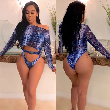 

2 Piece Set Women Summer Sexy Swimwear Snake Print Crop Top+Shorts Suit Two Piece Matching Sets Party Club Beach Outfits DT1119