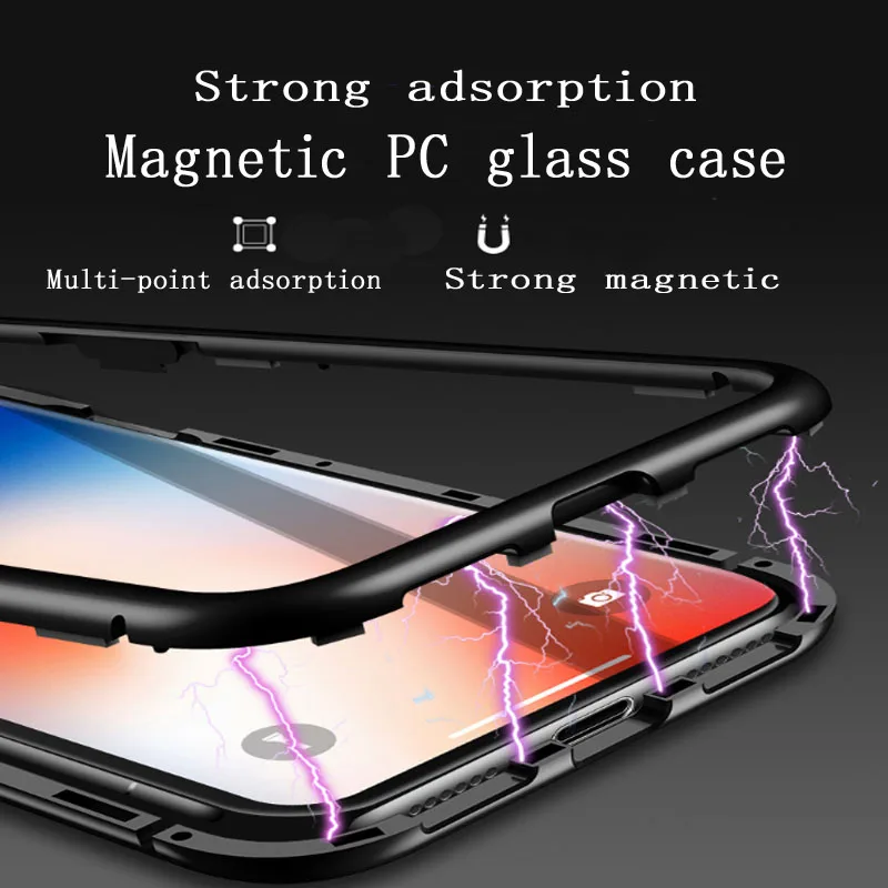 Weloan для iPhone6 6s 7 8 p x xs xr xsmax Адсорбция Магнитная king Магнитный PC стеклянный чехол
