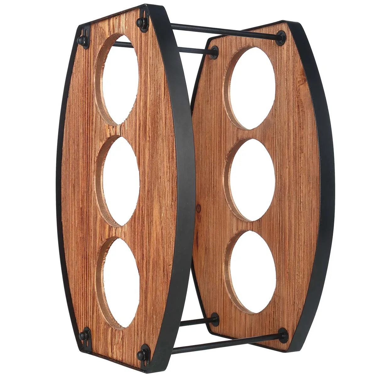 

3 Bottle Wine Rack Tabletop Wine Rack Sturdy Iron Material Folding Wine Bottle Storage Rack Wall Home Decor Creativity