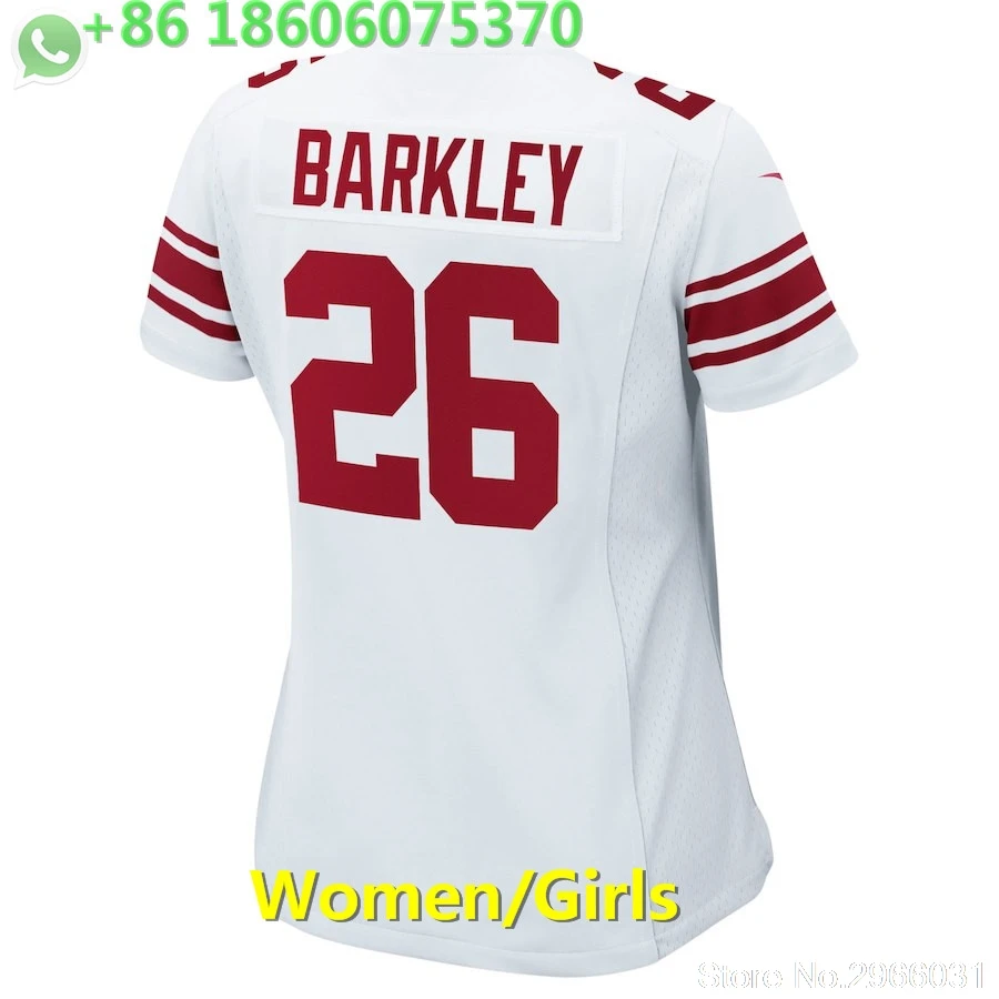 А+++ Качество Женщины 26 saquon barkley Джерси Нью-Йорк - Цвет: for women