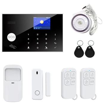 

MOOL WiFi GSM Home Security Alarm System Tuya Smart Burglar Alarm Kit with 43Hz Wireless Detectors EU Plug