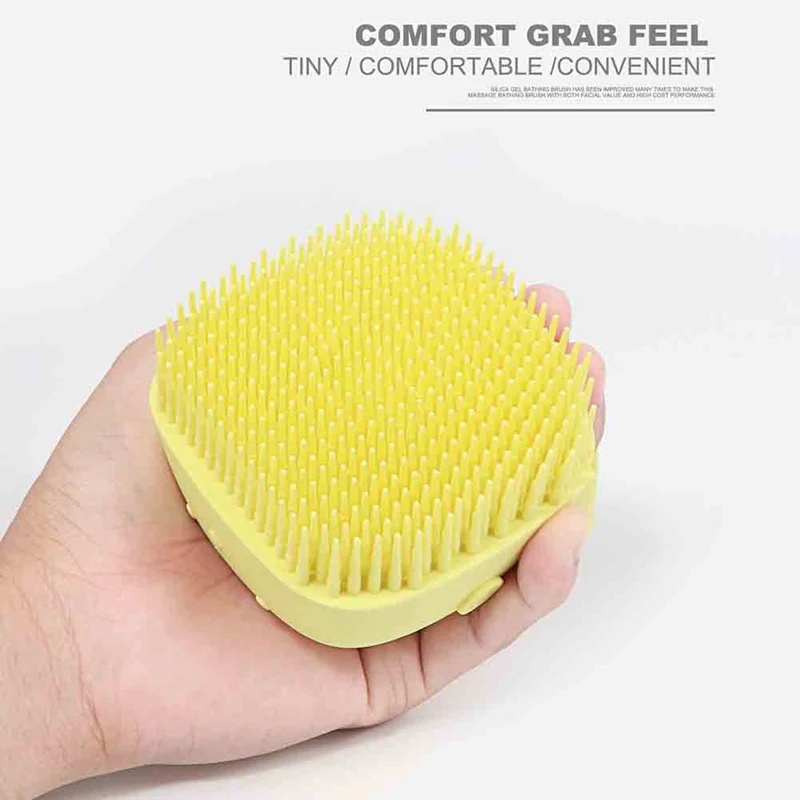 1pc Comfortable Silicone Shampoo Scalp Massage Brush Hair Washing Comb Body Bath Spa Slimming Massage Brush Bath Brush