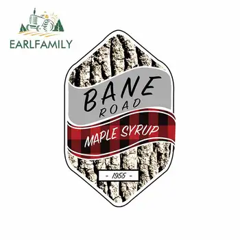 

EARLFAMILY 13cm x 8.3cm for Bane Road Maple Syrup Car Stickers Waterproof Windshield Occlusion Scratch Custom Printing VAN Decal