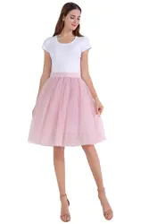 В наличии 7 Слои нижние юбки розового и голубого цвета с фатиновой юбкой короткий подъюбник для девочек, платья для танцев и балета юбки;